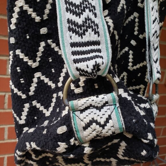 EUC BILLABONG vintage woven cotton black/white colorway backpack bag (OS) main image 7